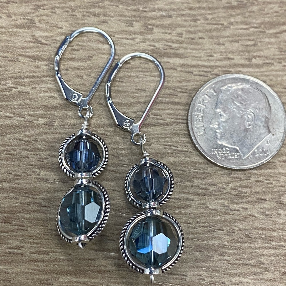 Sparkly Swarovski crystals denim blue - Picture 4 of 4